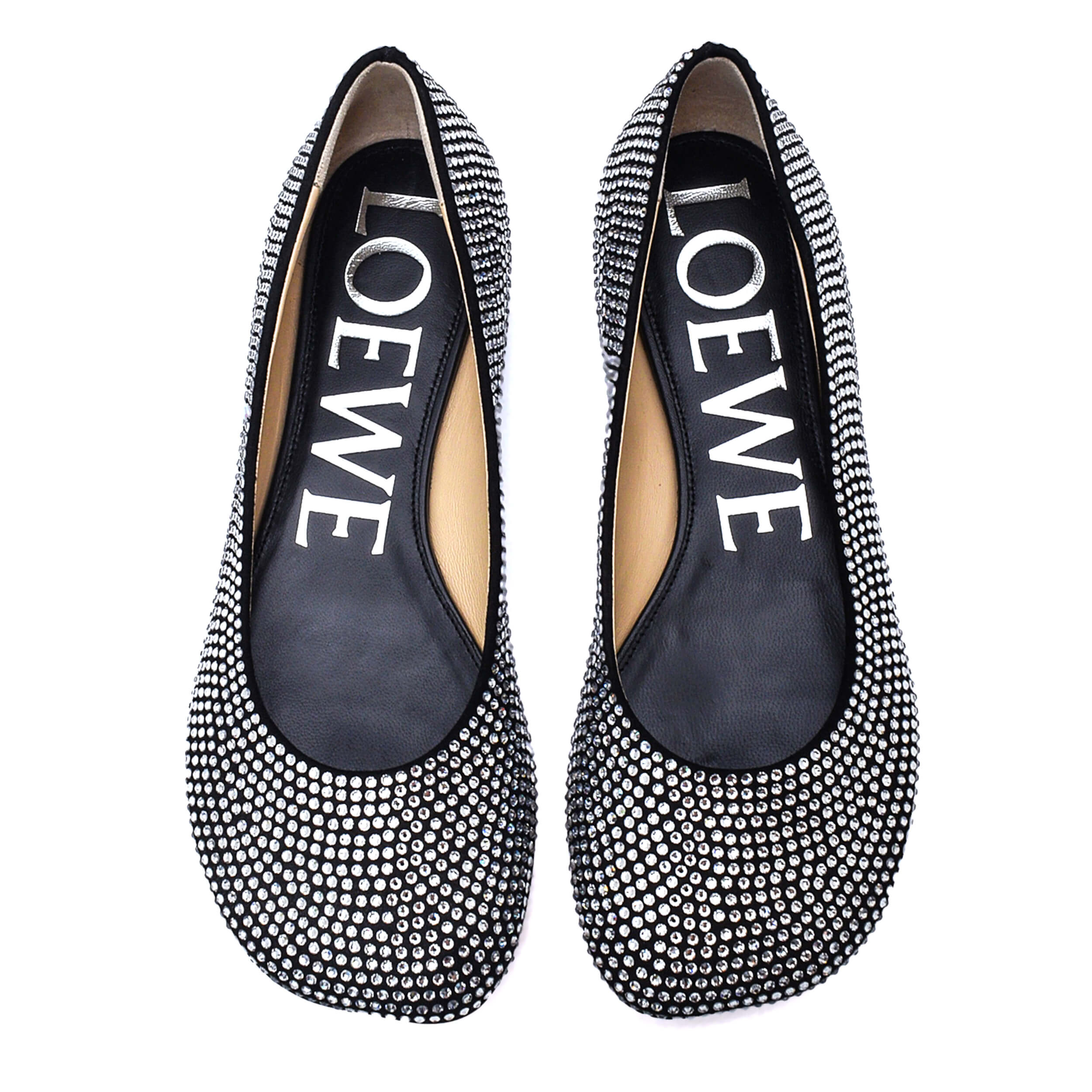 Loewe - Black Toy Crystal Embellished Ballet Flats /38